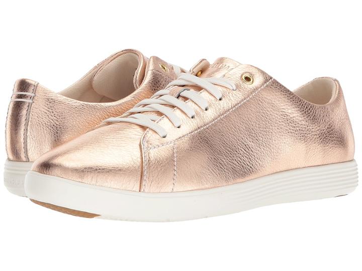 Cole Haan Grand Crosscourt Ii (rose Gold Foil Metallic Leather/optic White) Women's Shoes