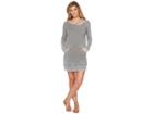 Allen Allen Long Sleeve Cut Neck Crew Dress (cilantro) Women's Dress