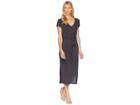 Lucky Brand Button Sleeve Knit Dress (lucky Black) Women's Dress