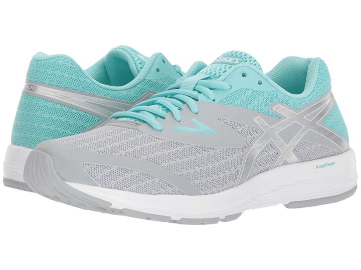 Asics Amplica (mid Grey/silver/aruba Blue) Women's Running Shoes