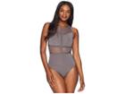 Jets Swimwear Australia Aspire High Neck One-piece (slate) Women's Swimsuits One Piece
