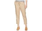 Lauren Ralph Lauren Petite Straight Linen Pants (birch Tan) Women's Casual Pants