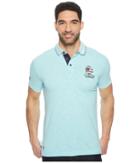 U.s. Polo Assn. Short Sleeve Classic Fit Solid Slub Polo Shirt (artist Aqua Heather) Men's Clothing