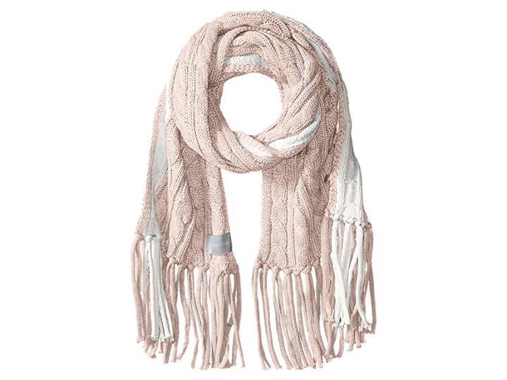 Calvin Klein Color Block Cable Scarf (petal) Scarves