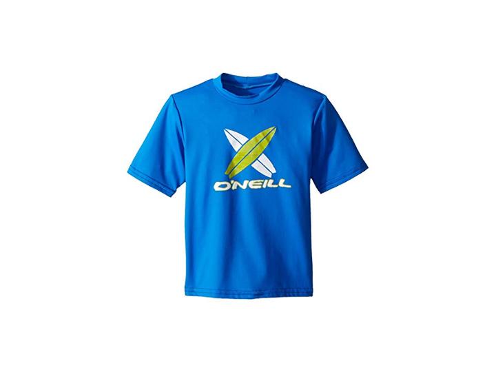 O'neill Kids Skins Short Sleeve Rash Tee (infant/toddler/little Kids) (ocean) Boy's Swimwear