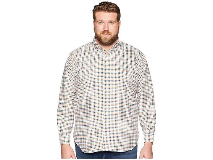 Polo Ralph Lauren Big Tall Oxford (orange/blue Multi) Men's Clothing