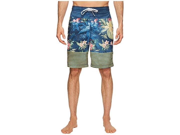 Speedo Aloha Stripe E-boardshorts (speedo Navy) Men's Swimwear
