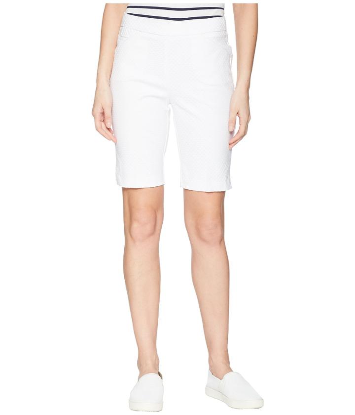 Tribal Jacquard 10 Pull-on Shorts (white) Women's Shorts