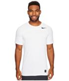 Nike Pro Hypercool Short Sleeve Top (white/white/black) Men's Clothing