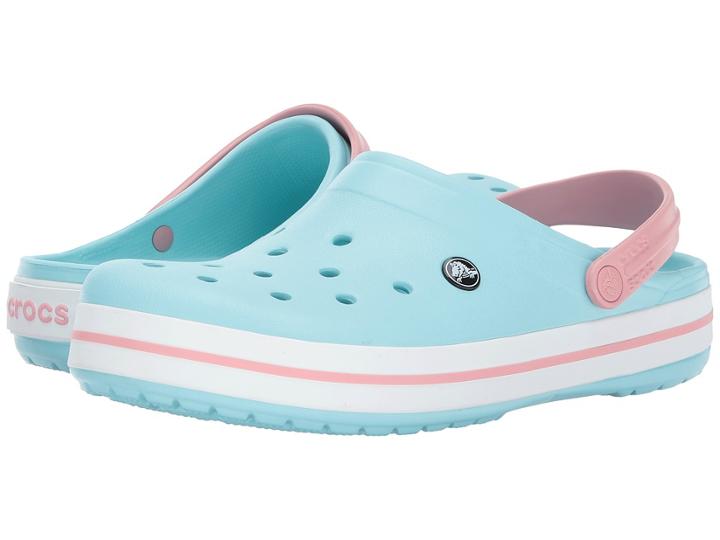Crocs Crocband Clog (ice Blue/white) Clog Shoes
