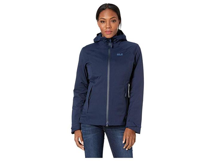 Jack Wolfskin Aurora Sky 3-in-1 Waterproof Jacket (midnight Blue) Women's Coat