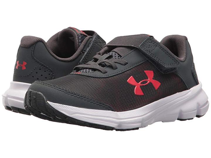 Under Armour Kids Ua Bps Rave 2 Ac (little Kid) (stealth Gray/red) Boys Shoes