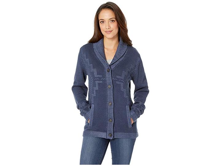 Pendleton Diamond Lake Cardigan (mood Indigo Tonal) Women's Sweater