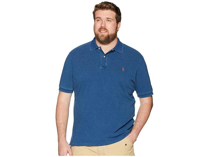 Polo Ralph Lauren Big Tall Weathered Mesh Short Sleeve Knit (medium Indigo) Men's Clothing