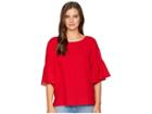 Nic+zoe Rumba Top (red Sangria) Women's Clothing