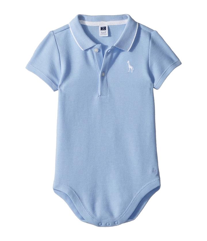 Janie And Jack Polo One-piece (infant) (light Blue) Boy's Jumpsuit & Rompers One Piece
