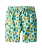 Appaman Kids Allover Print Mid Length Swim Trunks (toddler/little Kids/big Kids) (pineapple) Boy's Swimwear