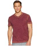 Agave Denim Dungeons Short Sleeve V-neck (grape Wine) Men's Short Sleeve Pullover