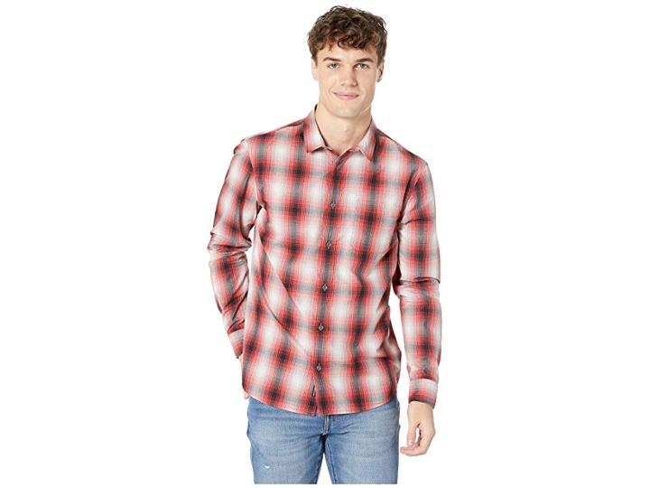 Quiksilver Kyoto Color Flannel (garnet Hombre) Men's Clothing