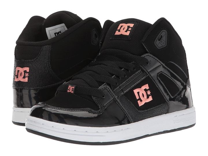Dc Kids Rebound Se Glow (little Kid/big Kid) (black) Girls Shoes