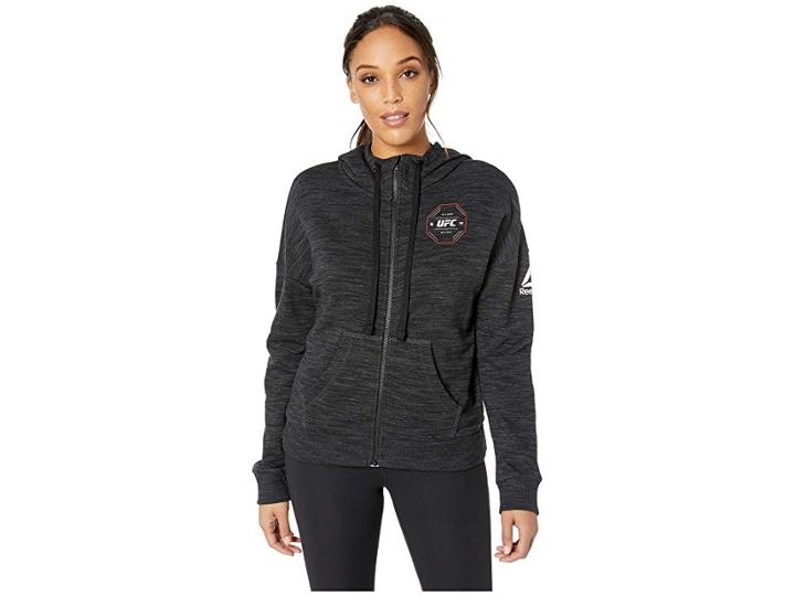 Reebok Ufc Fg Full Zip Hoodie (black) Women's Sweatshirt