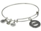 Alex And Ani Sigma Sigma Sigma Charm Bangle (rafaelian Silver Finish) Bracelet
