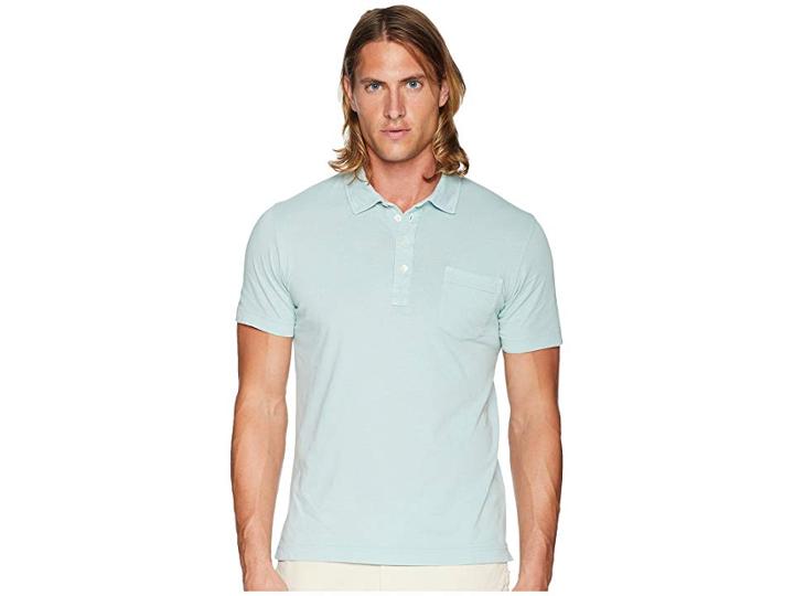 Billy Reid Penascola Polo (cloud Blue) Men's Short Sleeve Pullover