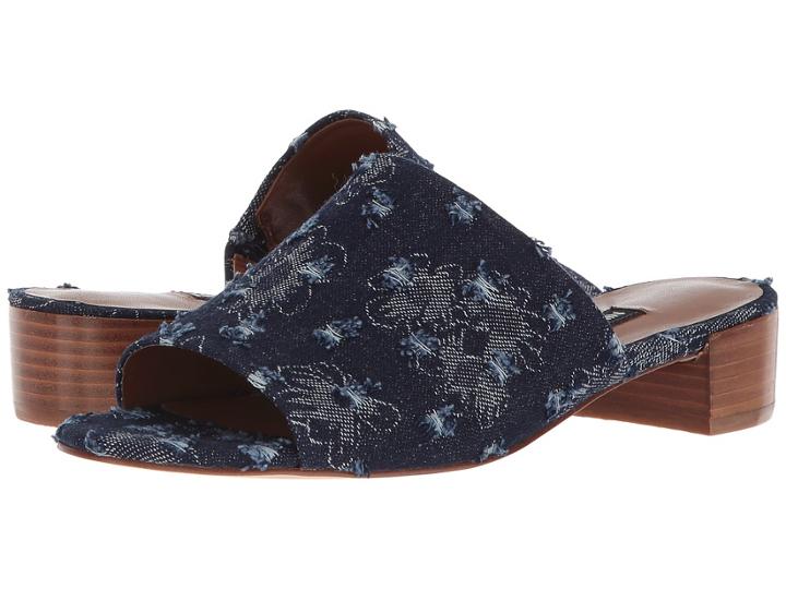 Nine West Raissa Slide Sandal (blue Denim) Women's Shoes