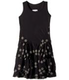 Nununu Braille Layered Dress (infant/toddler/little Kids) (black) Girl's Dress