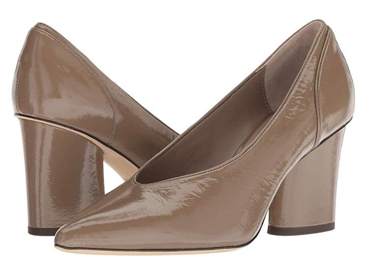 Donald J Pliner Glenn (dark Taupe Distressed Patent) High Heels