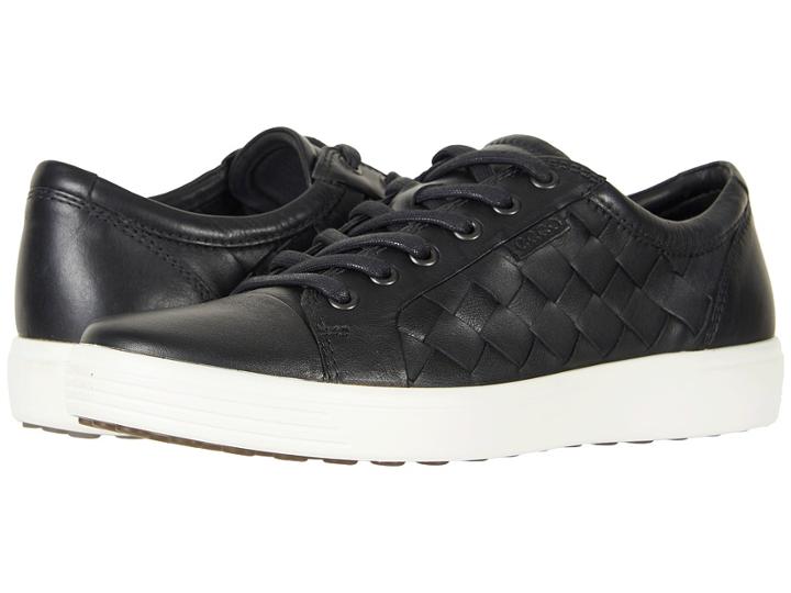 Ecco Soft 7 Woven Tie (black) Men's Lace Up Casual Shoes