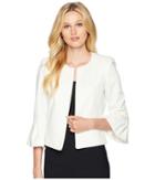 Calvin Klein Bell Sleeve Jacket (cream) Women's Coat