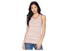 Sanctuary Caris Stripe Twist Tank Top (white/terracotta Stripe) Women's Sleeveless