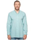 Polo Ralph Lauren Big Tall Poplin Long Sleeve Sport Shirt (vine Green/magenta Multi) Men's Clothing