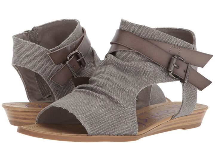 Blowfish Balla (steel Grey Rancher Canvas/grey Dyecut Pu) Women's Shoes