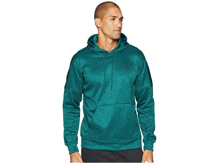 Adidas Team Issue Fleece Pullover Hoodie (noble Green Metallic) Men's Sweatshirt