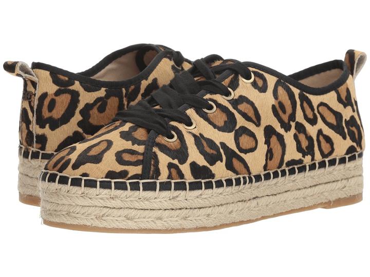 Sam Edelman Celina (new Nude Leopard Brahma Hair) Women's Lace Up Casual Shoes