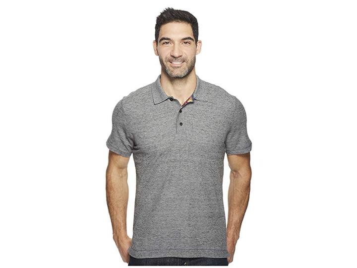 Robert Graham Messenger Polo (heather Black) Men's Short Sleeve Pullover