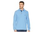 Nautica Long Sleeve Solid Polo (river Blue) Men's Long Sleeve Pullover