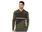 Puma Ignite Hooded Long Sleeve Tee (forest Night/puma Black) Men's T Shirt