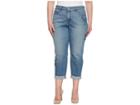 Nydj Plus Size Plus Size Boyfriend W/ Floral Embroidery In Pacific (pacific) Women's Jeans