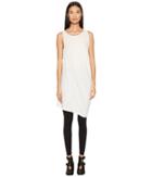 Y's By Yohji Yamamoto Twisted Tank Top (white) Women's Sleeveless