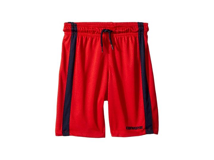 Converse Kids Chevron Vent Mesh Shorts (toddler/little Kids) (red) Boy's Shorts