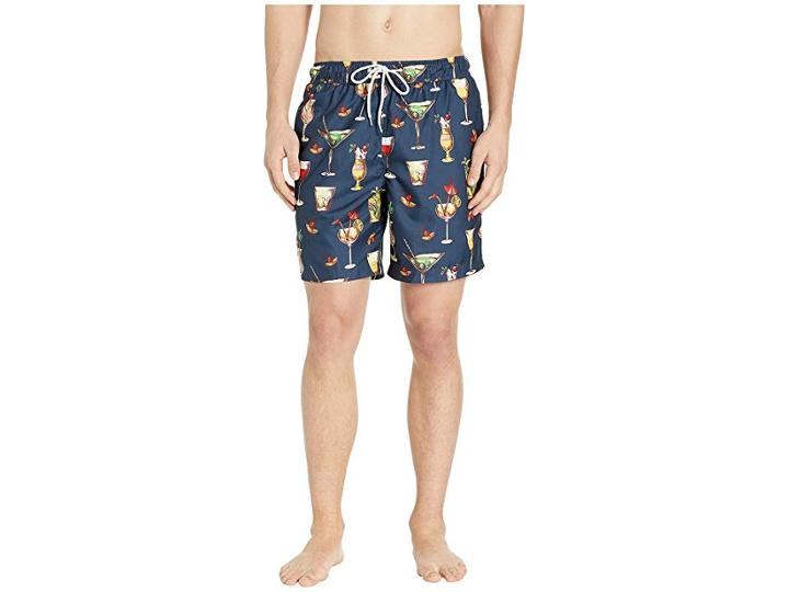 U.s. Surf Club Cocktails Swim Shorts (classic Navy) Men's Swimwear