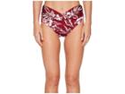 Miraclesuit Hibiskiss Mid-rise V-kini Bottom (pompei Red) Women's Swimwear
