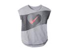Nike Kids Lenticular Heart Dri-fit Short Sleeve Tee (little Kids) (heather Reflex) Girl's T Shirt