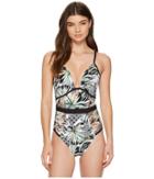 Kenneth Cole Palm Reading Push-up One-piece Swimsuit (multi) Women's Swimsuits One Piece