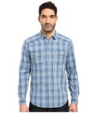 Lucky Brand Santa Fe Western Shirt (blue/white) Men's Clothing