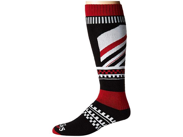 Hot Chillys Formula Stripe Mid Volume Socks (formula Stripe/red) Men's Crew Cut Socks Shoes