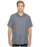 Tommy Bahama Geo Getaway Camp Shirt (ocean Deep) Men's Clothing